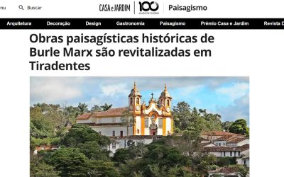 Obras paisagísticas históricas de Burle Marx são revitalizadas em Tiradentes