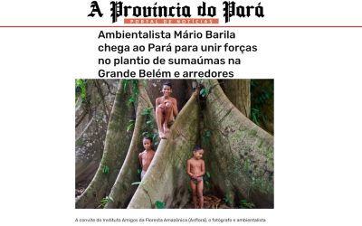 Ambientalista Mario Barila chega ao Pará para unir forças no plantio de samaúmas na Grande Belém e arredores